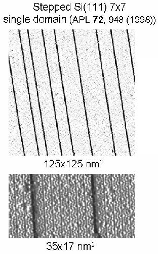 Single-domain clean Si(111)7×7.