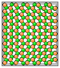 Cork-ball model of the Si(111) surface.